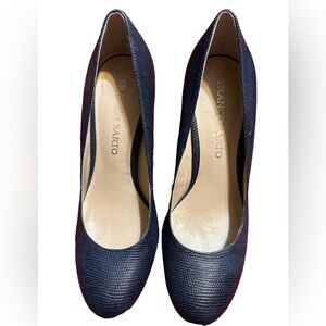 Franco Sarto Blue Snake Skin Print Pumps Size 8.5